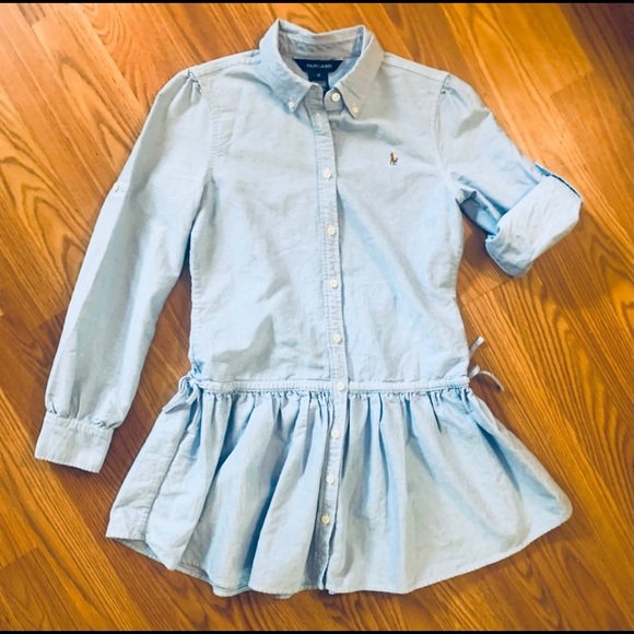 Ralph Lauren Other - Ralph Lauren Dress Shirt Dress Roll Tab Sleeves 12